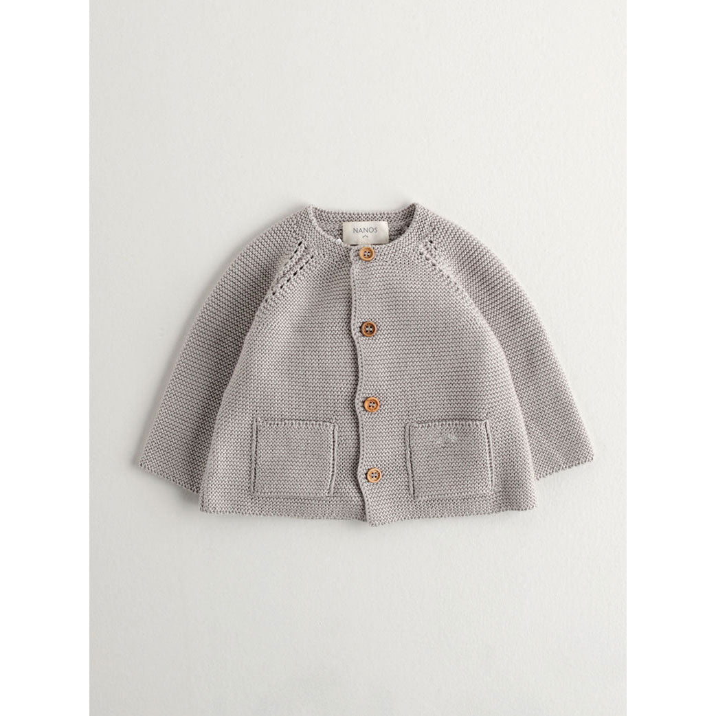 Nanos knitwear Nanos Taupe Knit Baby Cardigan
