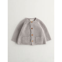 Nanos knitwear Nanos Taupe Knit Baby Cardigan