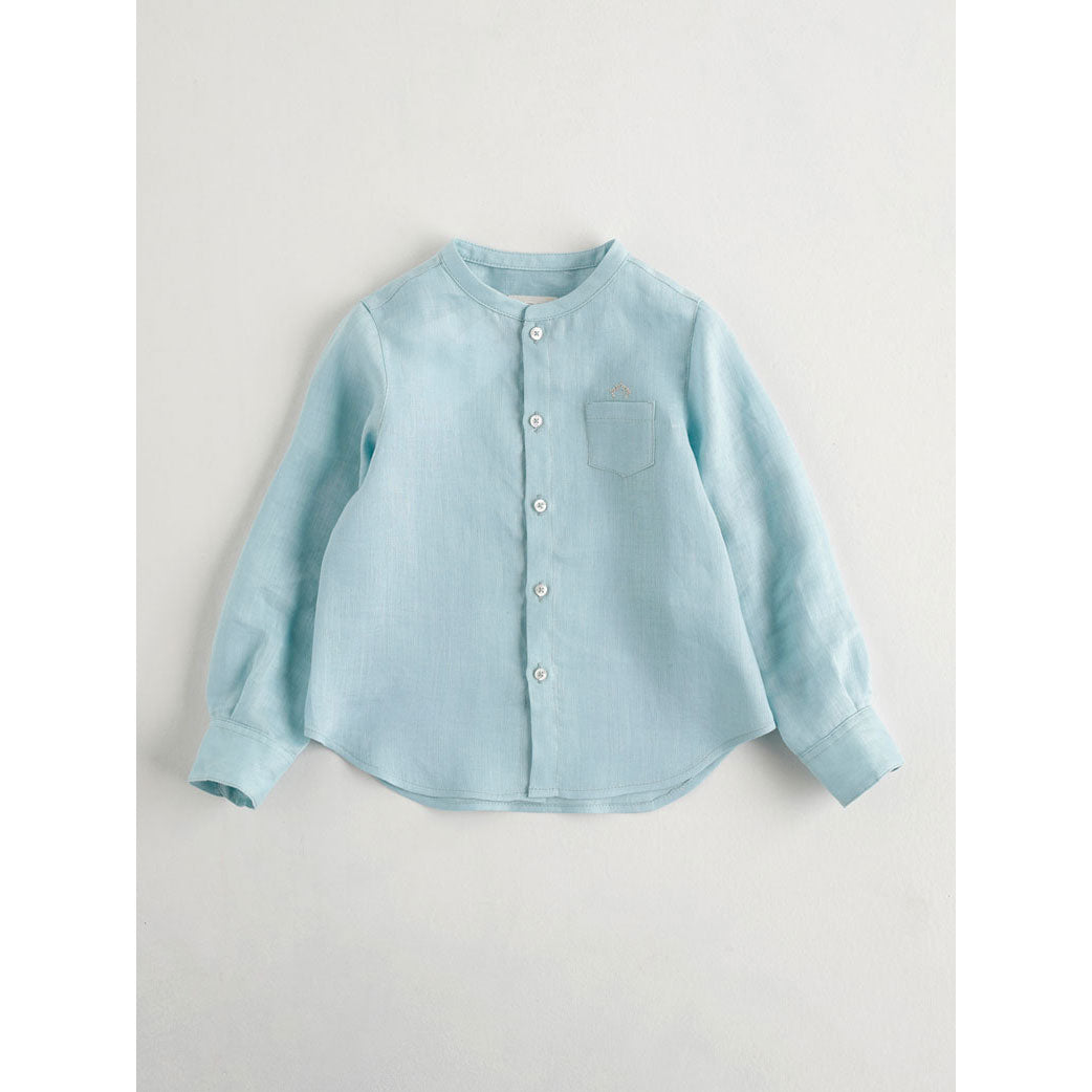 Nanos shirts Nanos Blue Linen Pocket Tunic