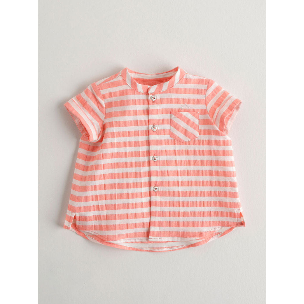 Nanos shirts Nanos Coral Stripe Pocket Baby Tunic