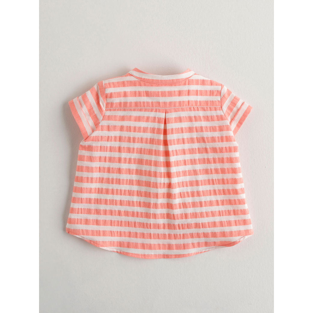 Nanos shirts Nanos Coral Stripe Pocket Baby Tunic