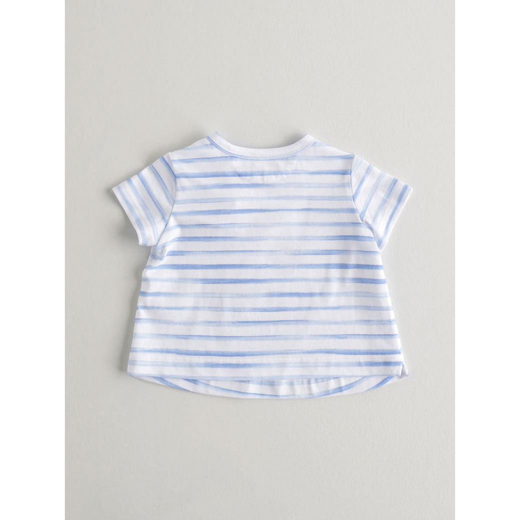Nanos tees Nanos Blue Stripe Swimmer Baby Tee