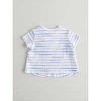 Nanos tees Nanos Blue Stripe Swimmer Baby Tee
