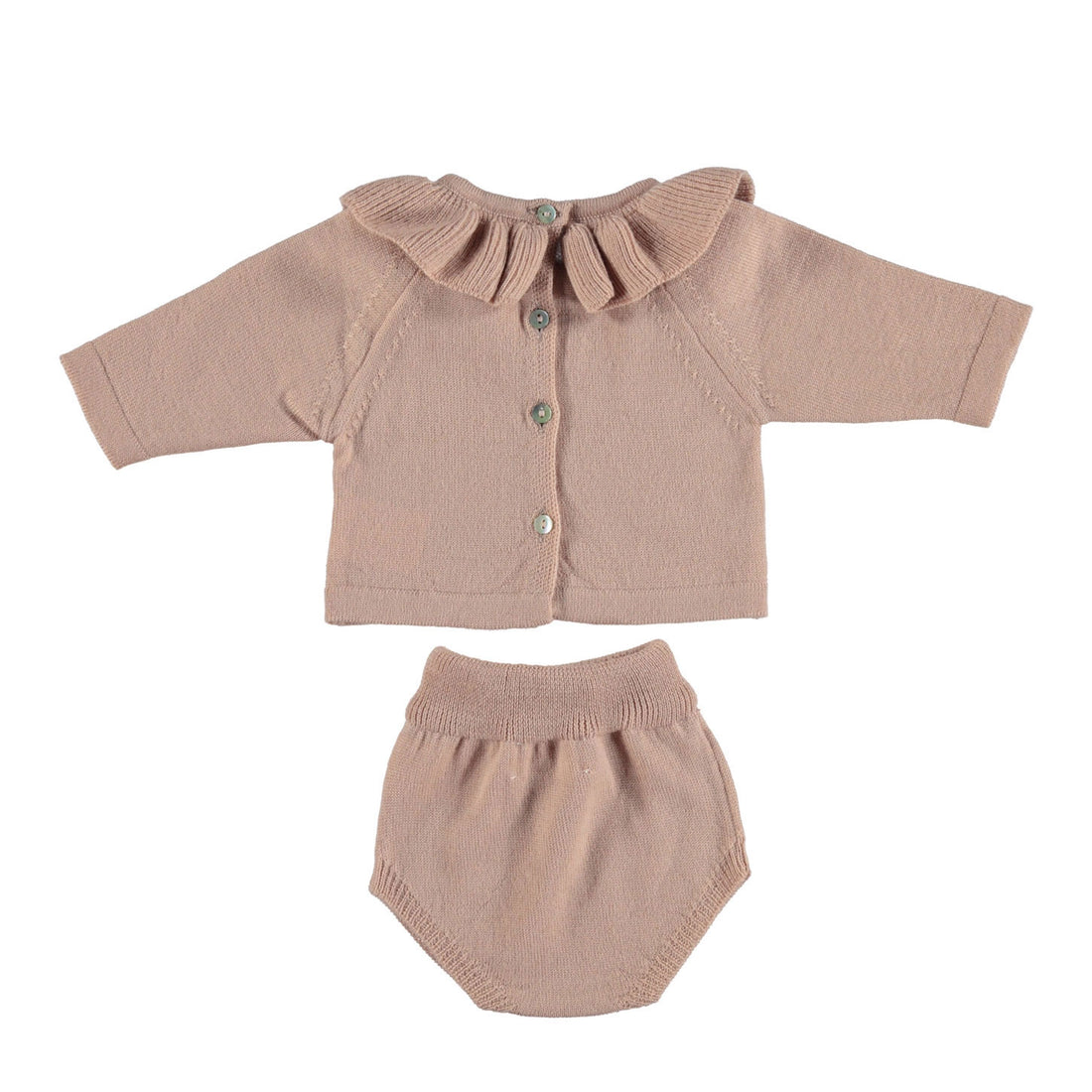 Piupiuchick Pale Pink Merino Knit Set