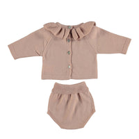 Piupiuchick Pale Pink Merino Knit Set