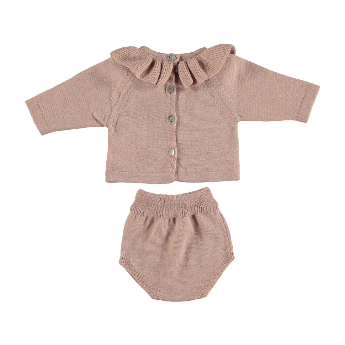 Piupiuchick Pale Pink Merino Knit Set