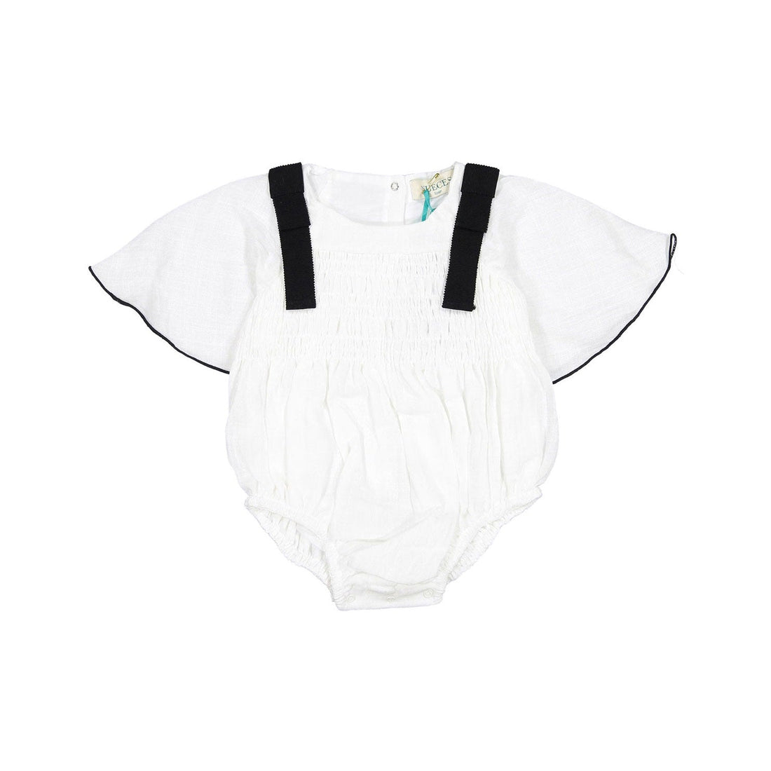 Nueces rompers Nueces Baby Ivory Tomillo No Bows Romper