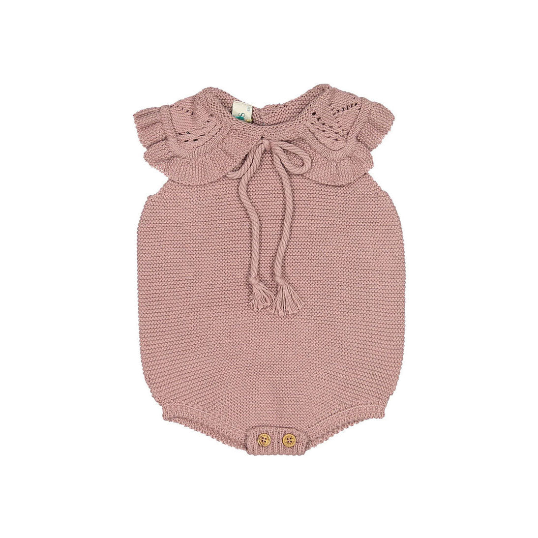Nueces rompers Nueces Dusty Pink Crochet Romper