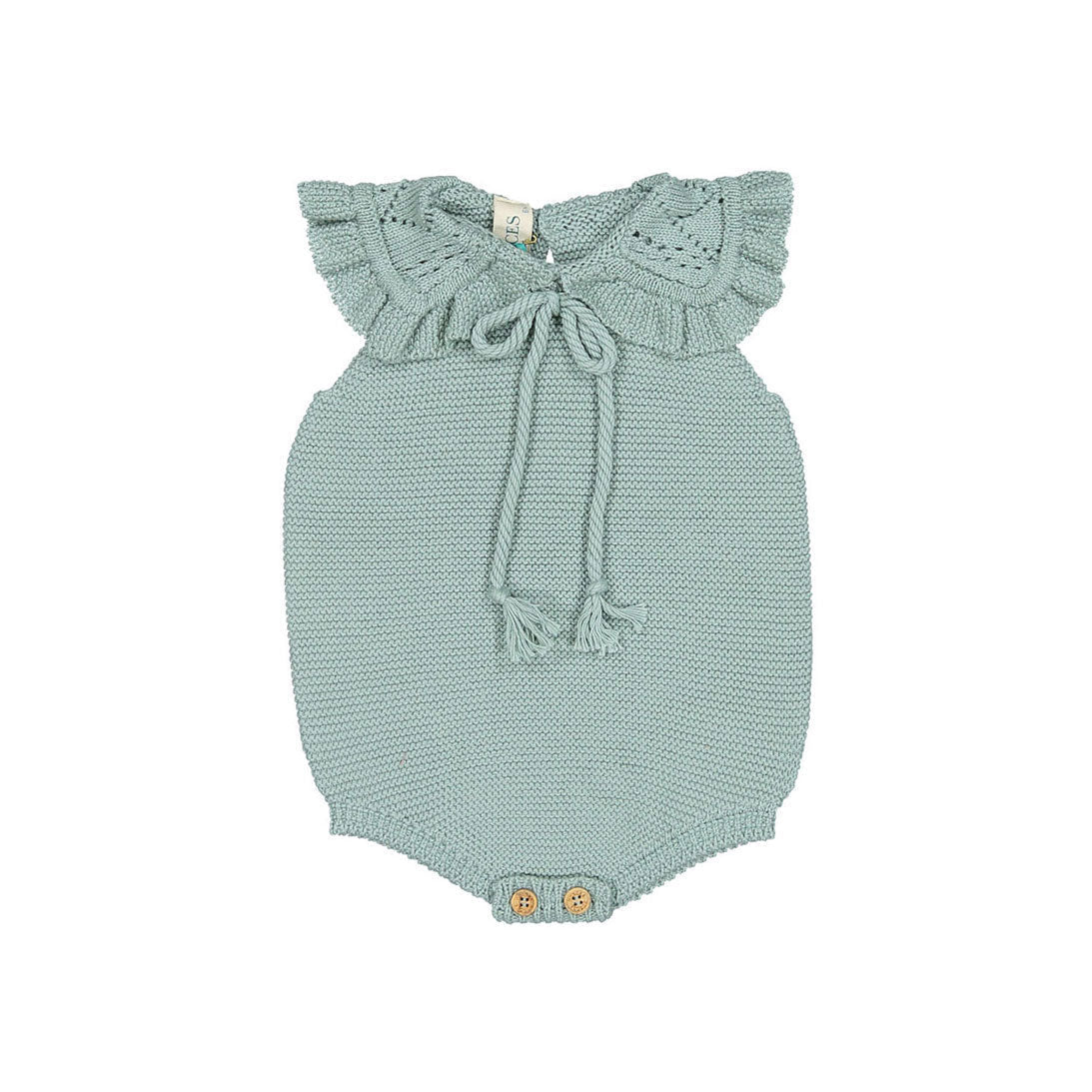 Nueces rompers Nueces Mint Bib Collar Romper