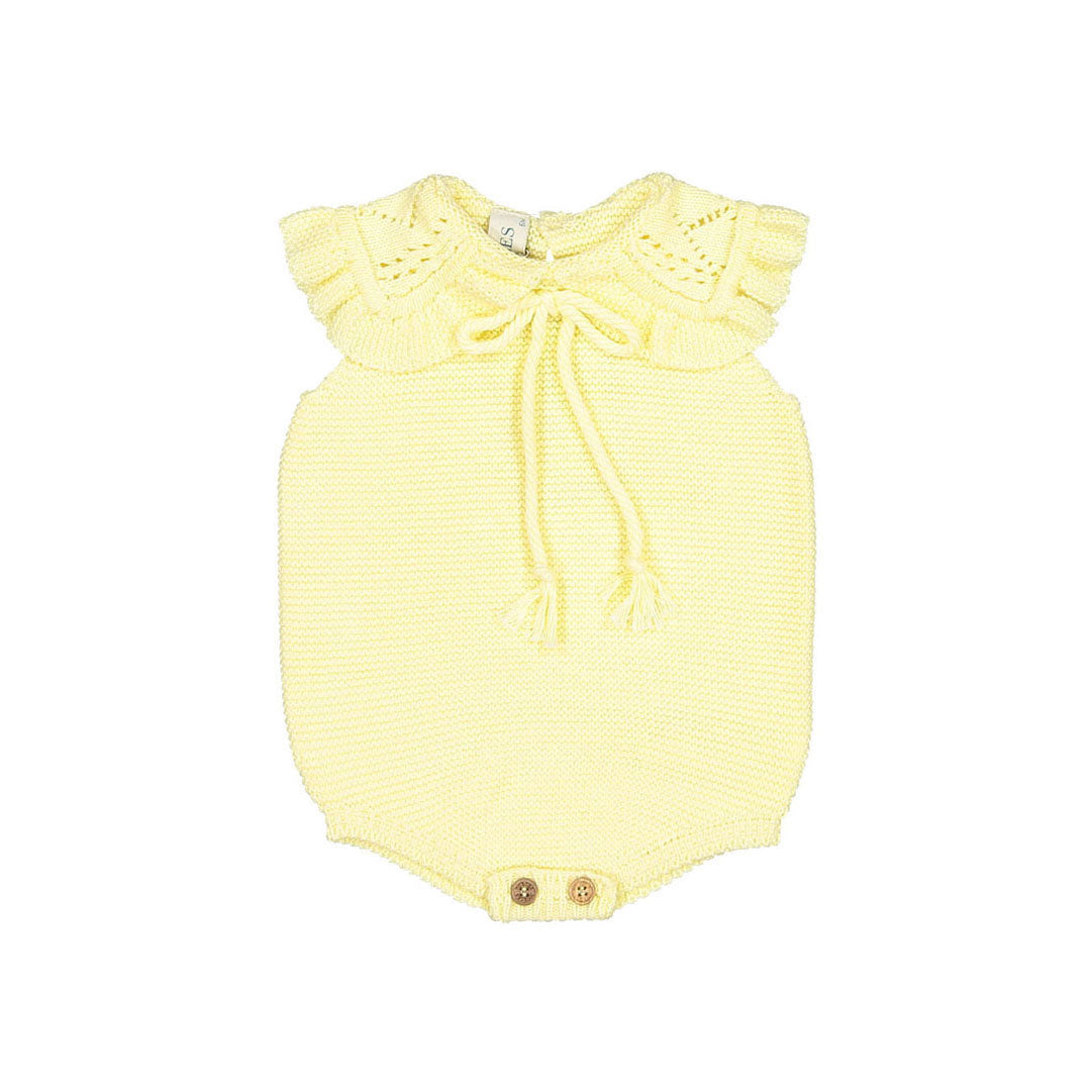 Nueces rompers Nueces Yellow Bib Collar Romper