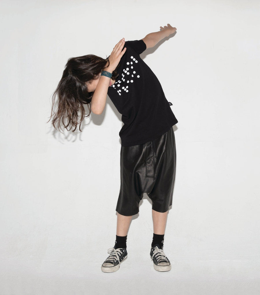 NUNUNU tops and tees NUNUNU Black Braille T-shirt