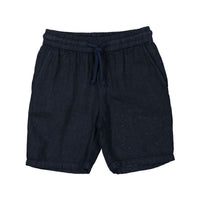 Nupkeet Shorts Nupkeet Navy Garment Dye Linen Gamax Shorts