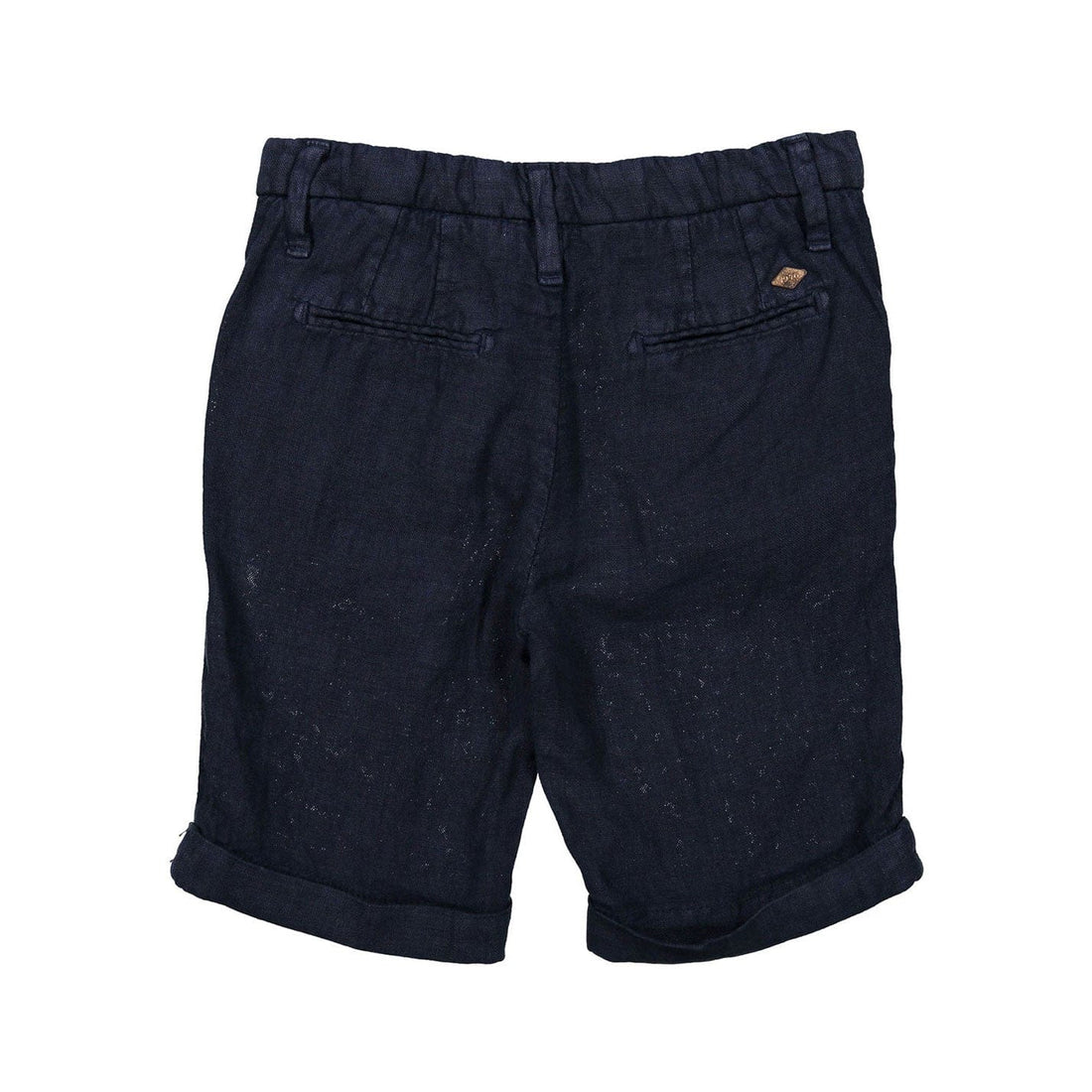 Nupkeet Shorts Nupkeet Navy Garment Dye Linen Woven Bermudas