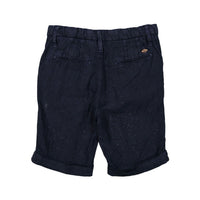 Nupkeet Shorts Nupkeet Navy Garment Dye Linen Woven Bermudas