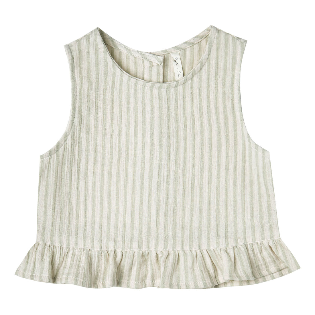 Rylee and Cru Sage Ivory Striped Oceanside Womens Top