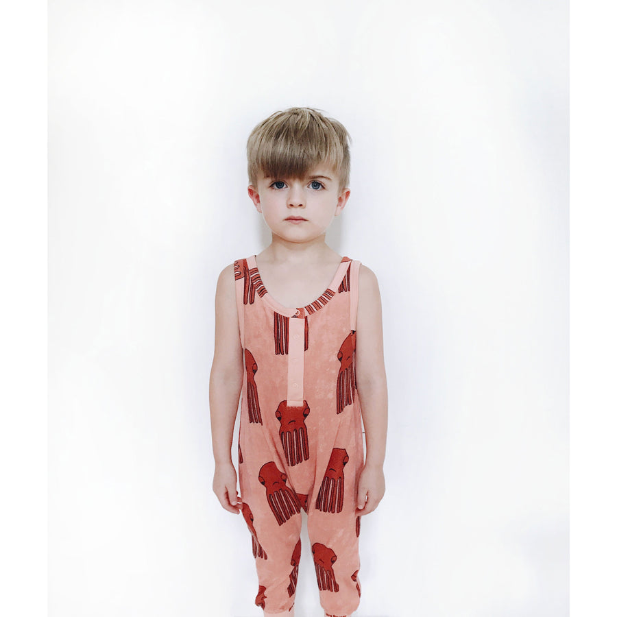 Hugo Loves Tiki Octopus Long Leg Terry Romper