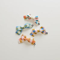 Oeuf accessories OS Oeuf Bow Clip - Papaya/Gingham