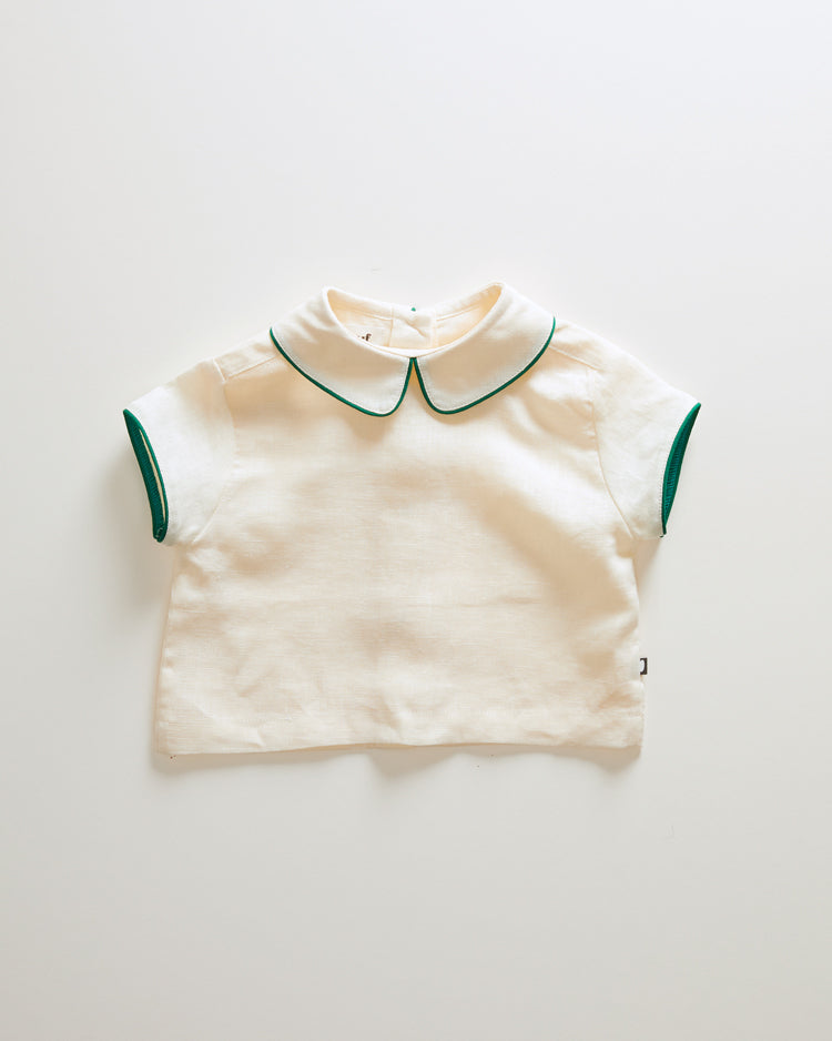 Oeuf blouses Oeuf Cap Sleeve Shirt - Gardenia