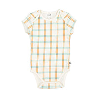 Oeuf bodysuits Oeuf Onesie - Gardenia/Check Print