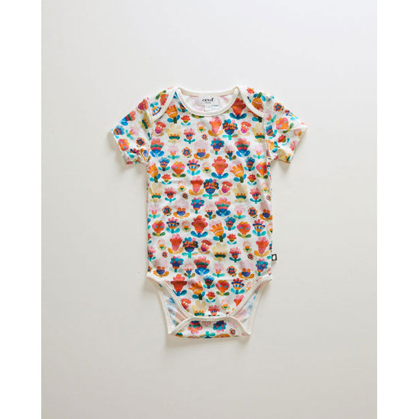 Oeuf bodysuits Oeuf Onesie - Gardenia/Large Flower