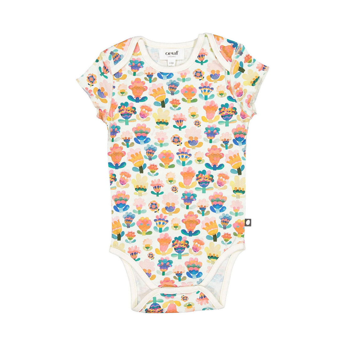 Oeuf bodysuits Oeuf Onesie - Gardenia/Large Flower