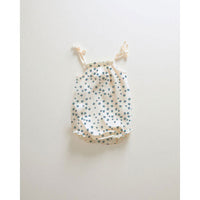 Oeuf bodysuits Oeuf Tie Strap Onesie - Gardenia/Clover Print