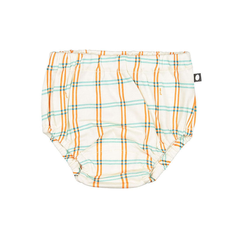 Oeuf bottoms Oeuf Bloomer - Gardenia/Check Print