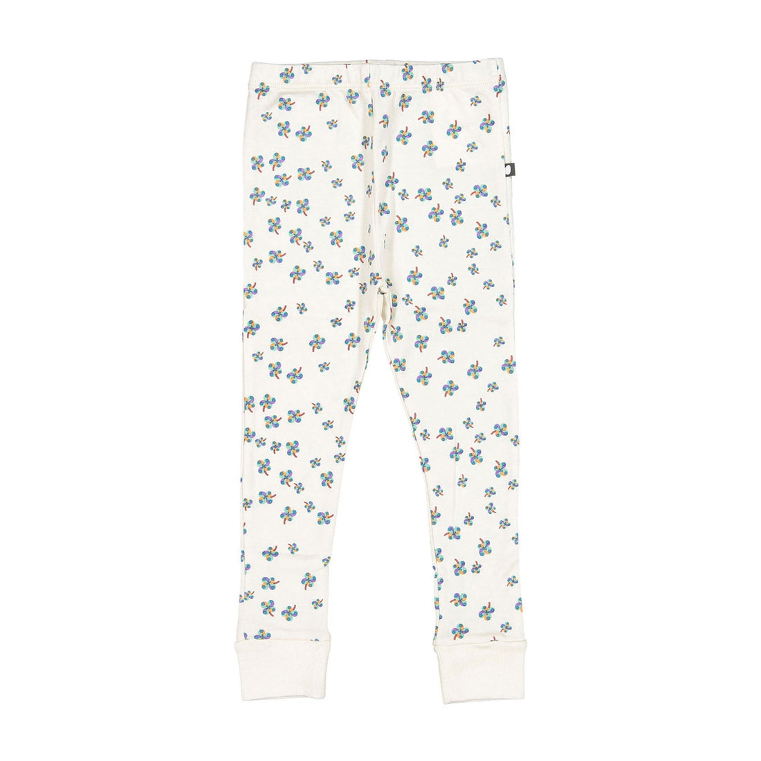 Oeuf bottoms Oeuf Leggings - Gardenia/Clover Print