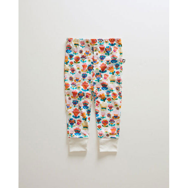 Oeuf bottoms Oeuf Leggings - Gardenia/Large Flower