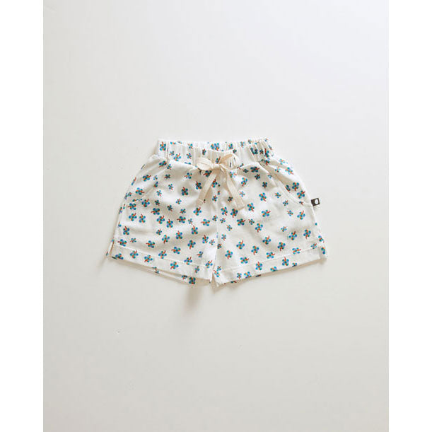 Oeuf bottoms Oeuf Play Shorts - Gardenia/Clover Print