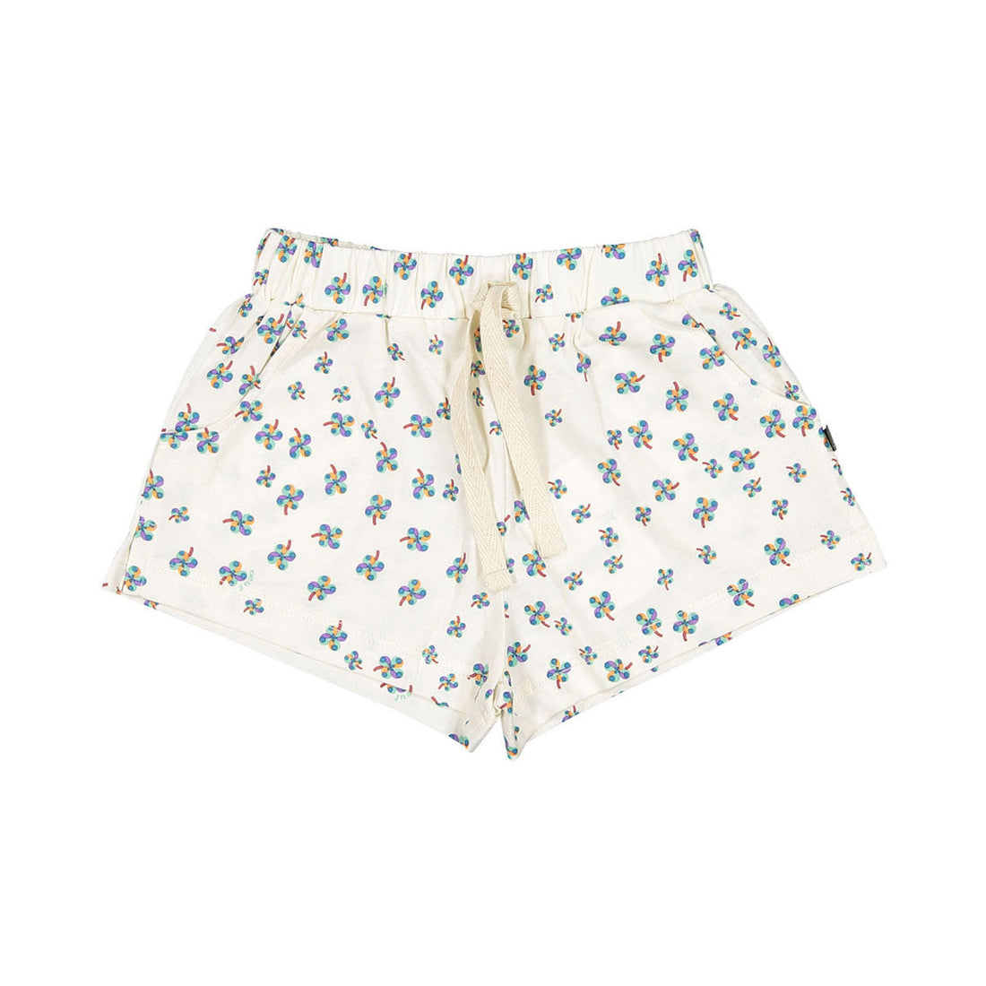 Oeuf bottoms Oeuf Play Shorts - Gardenia/Clover Print