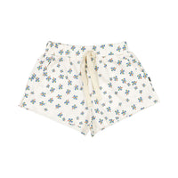Oeuf bottoms Oeuf Play Shorts - Gardenia/Clover Print