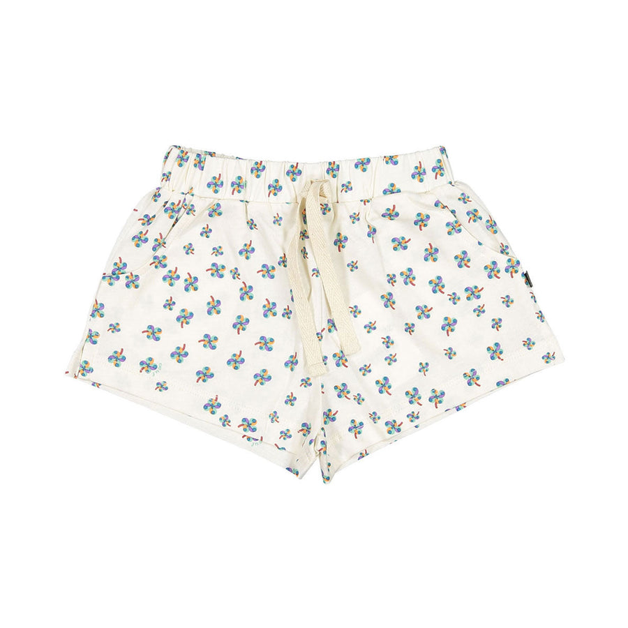 Oeuf bottoms Oeuf Play Shorts - Gardenia/Clover Print