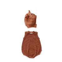 Oeuf Bambi Romper Set-Hazelnut
