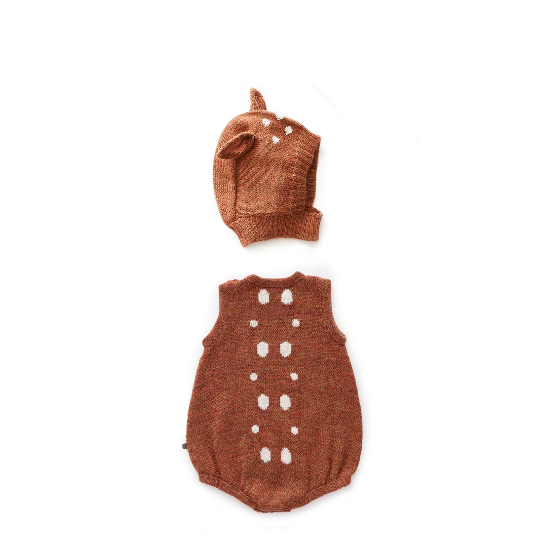 Oeuf Bambi Romper Set-Hazelnut