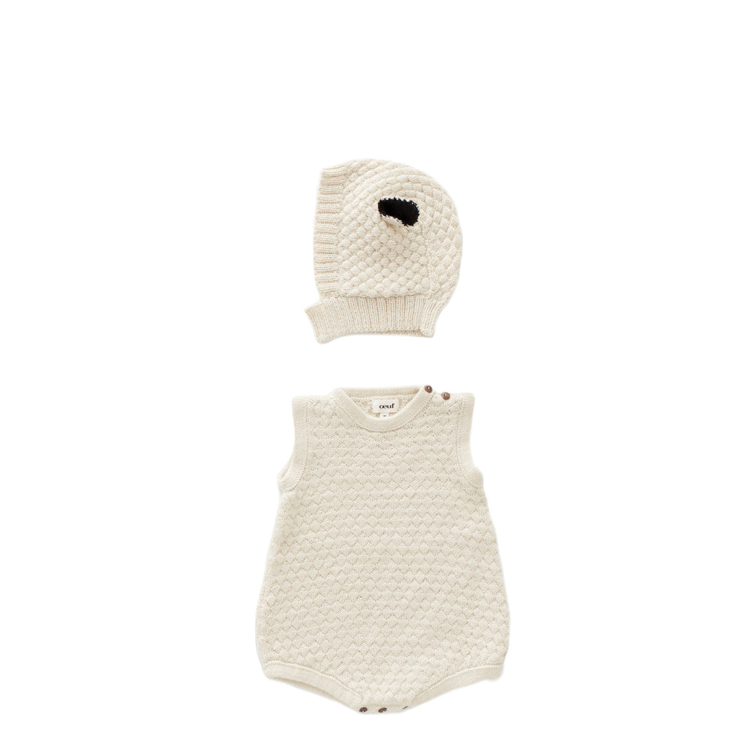 Oeuf Sheep Romper Set-White