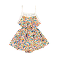 Oeuf dresses Oeuf Baby Flouncy Dress - Gardenia/Intense Flower