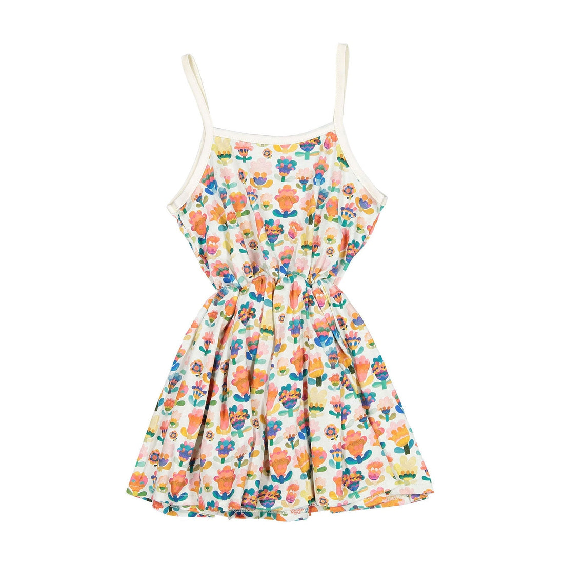 Oeuf dresses Oeuf Kids Flouncy Dress - Gardenia/Large Flower