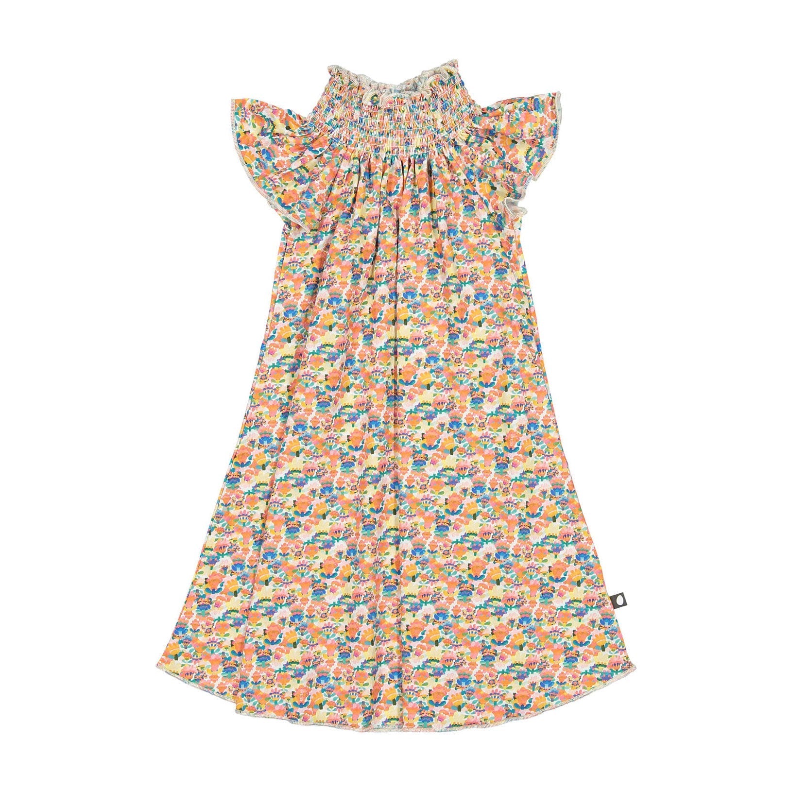 Oeuf Peasant Dress - Gardenia/Intense Flower – Ladida