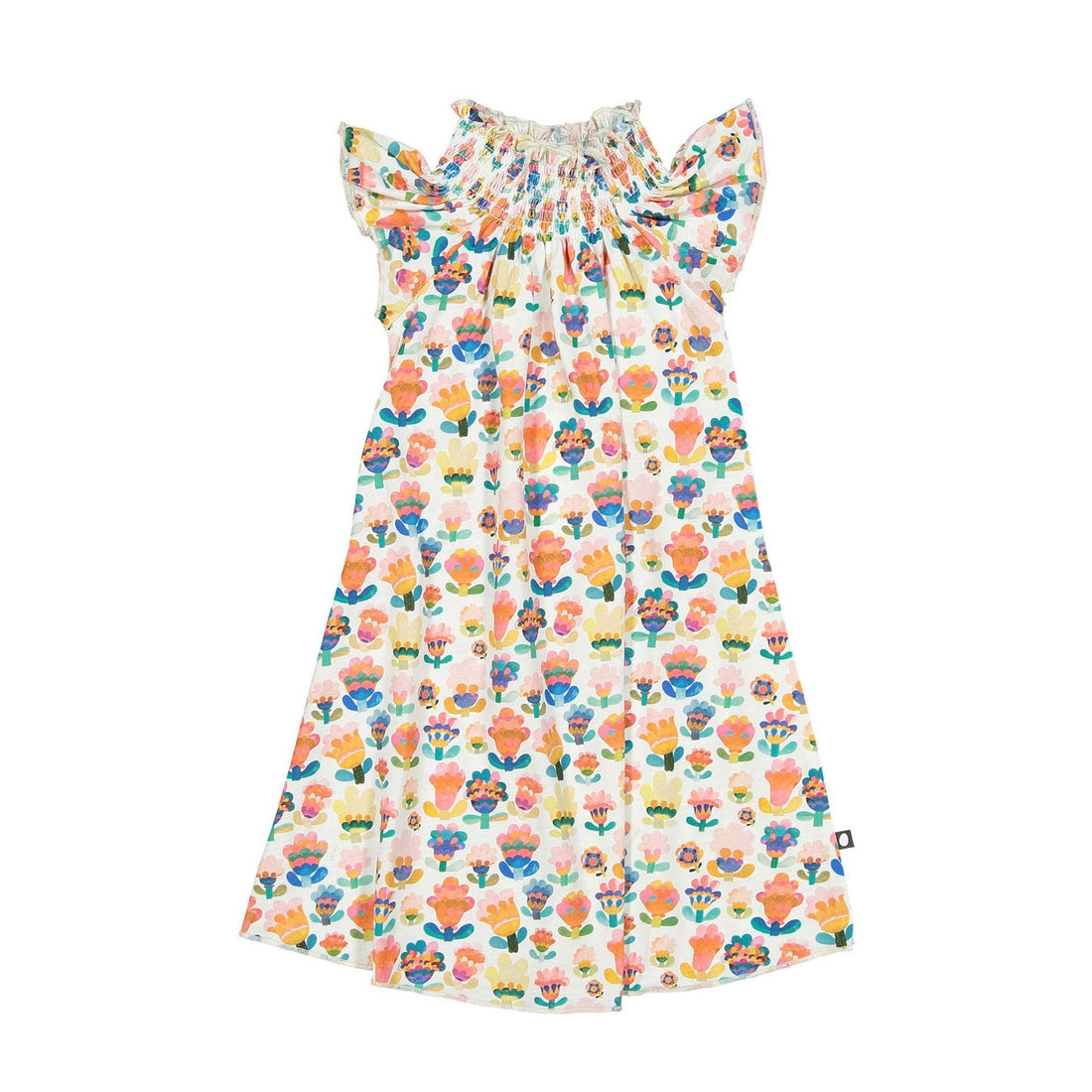 Oeuf dresses Oeuf Peasant Dress - Gardenia/Large Flower