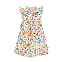 Oeuf dresses Oeuf Peasant Dress - Gardenia/Large Flower