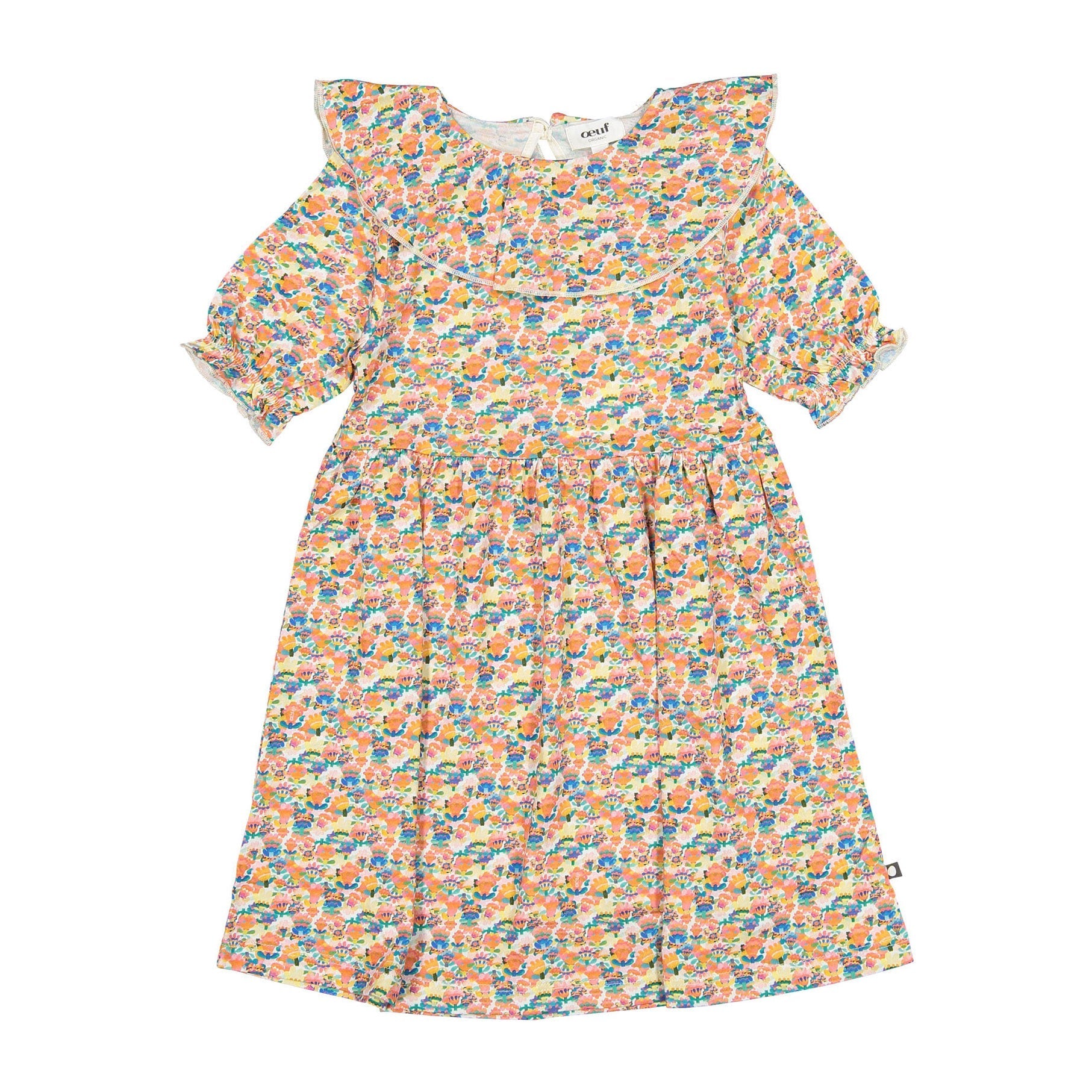 Oeuf Ruffle Collar Dress - Gardenia/Intense Flower – Ladida