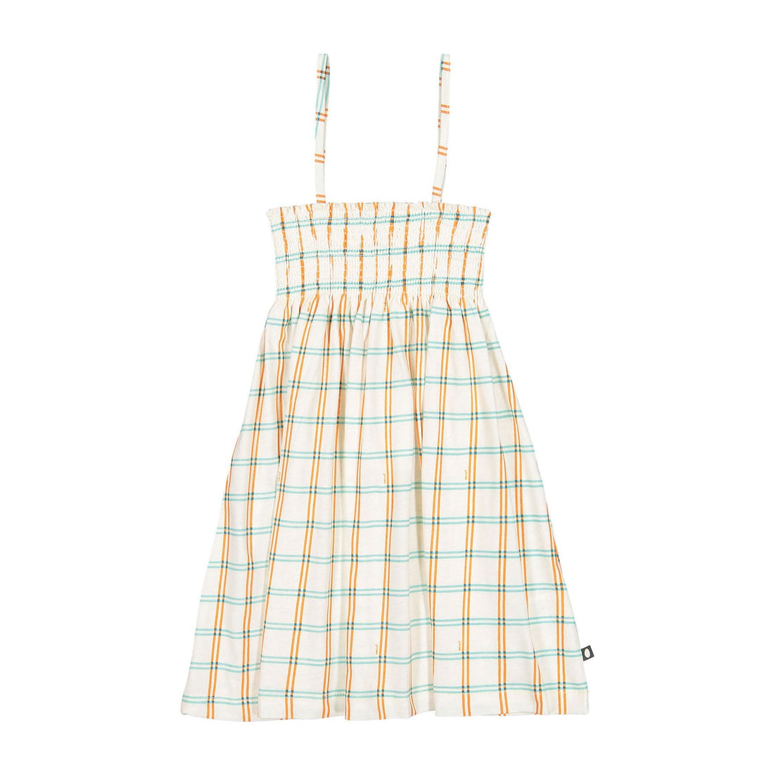 Oeuf dresses Oeuf Smocked Dress - Gardenia/Check Jersey