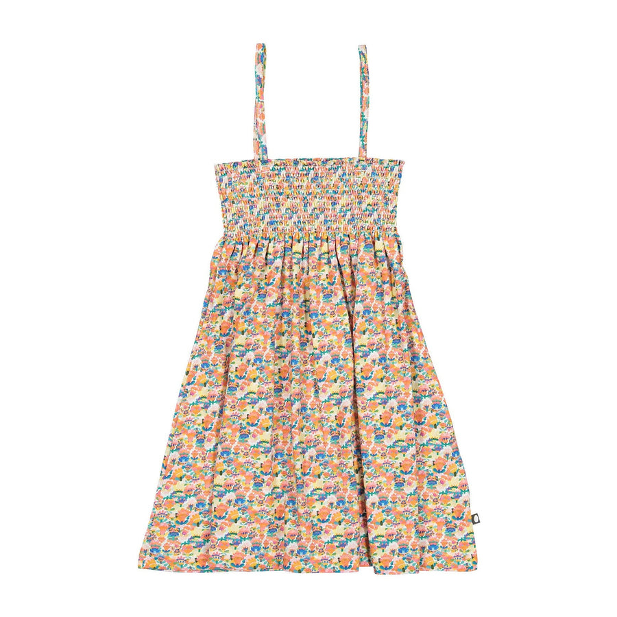 Oeuf dresses Oeuf Smocked Dress - Gardenia/Intense Flower