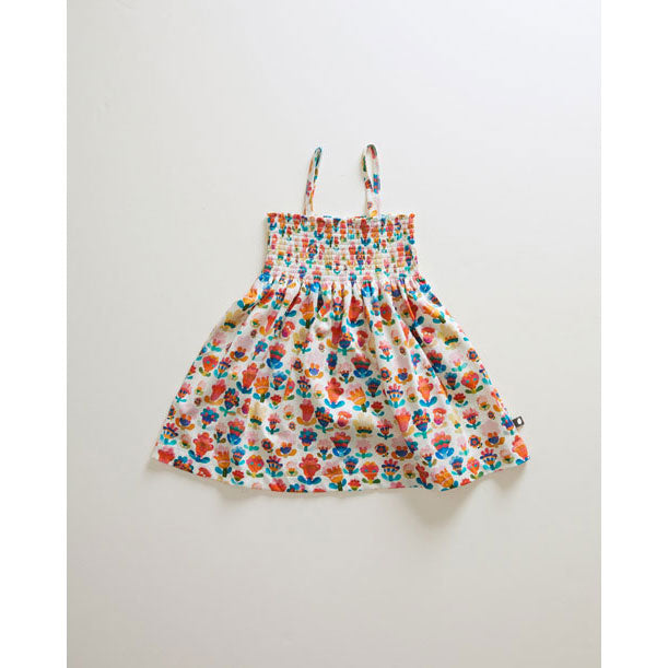 Oeuf dresses Oeuf Smocked Dress - Gardenia/Large Flower