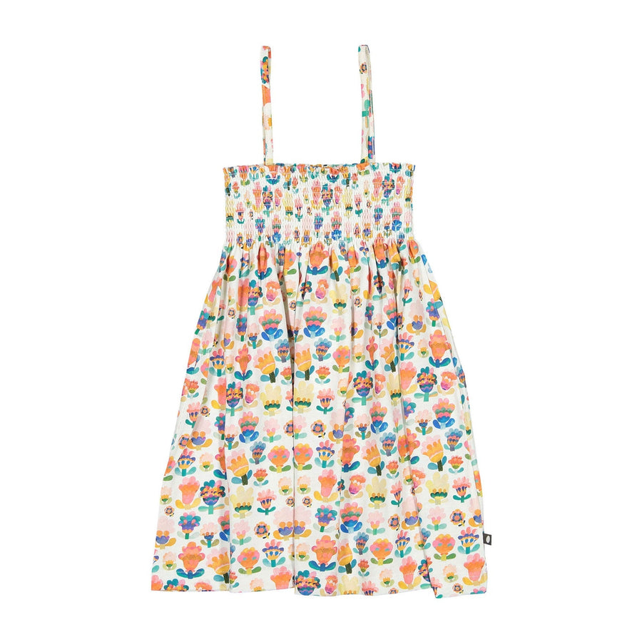 Oeuf dresses Oeuf Smocked Dress - Gardenia/Large Flower