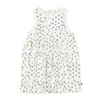 Oeuf dresses Oeuf Tank Dress - Gardenia/Clover Print
