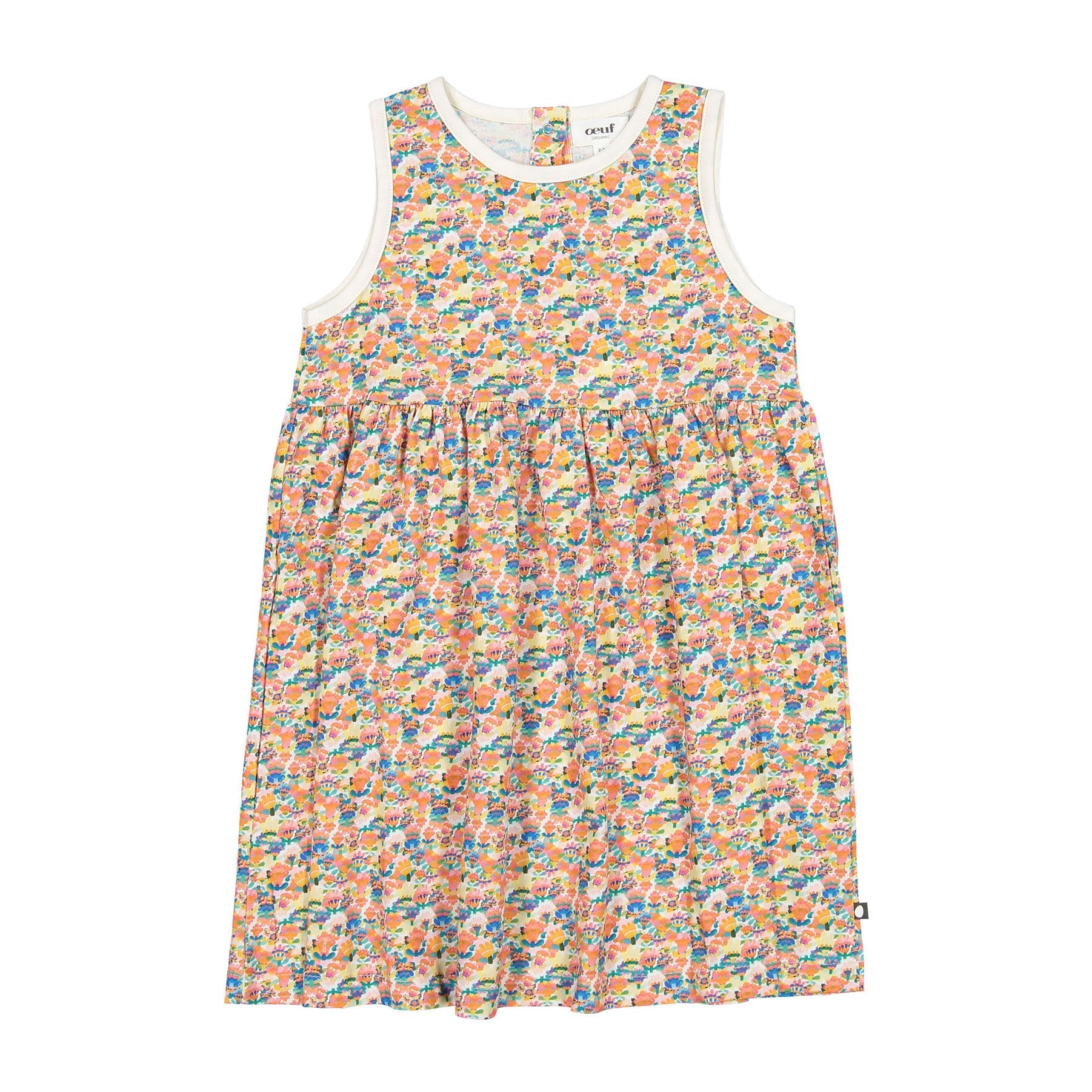 Oeuf Tank Dress - Gardenia/Intense Flower – Ladida