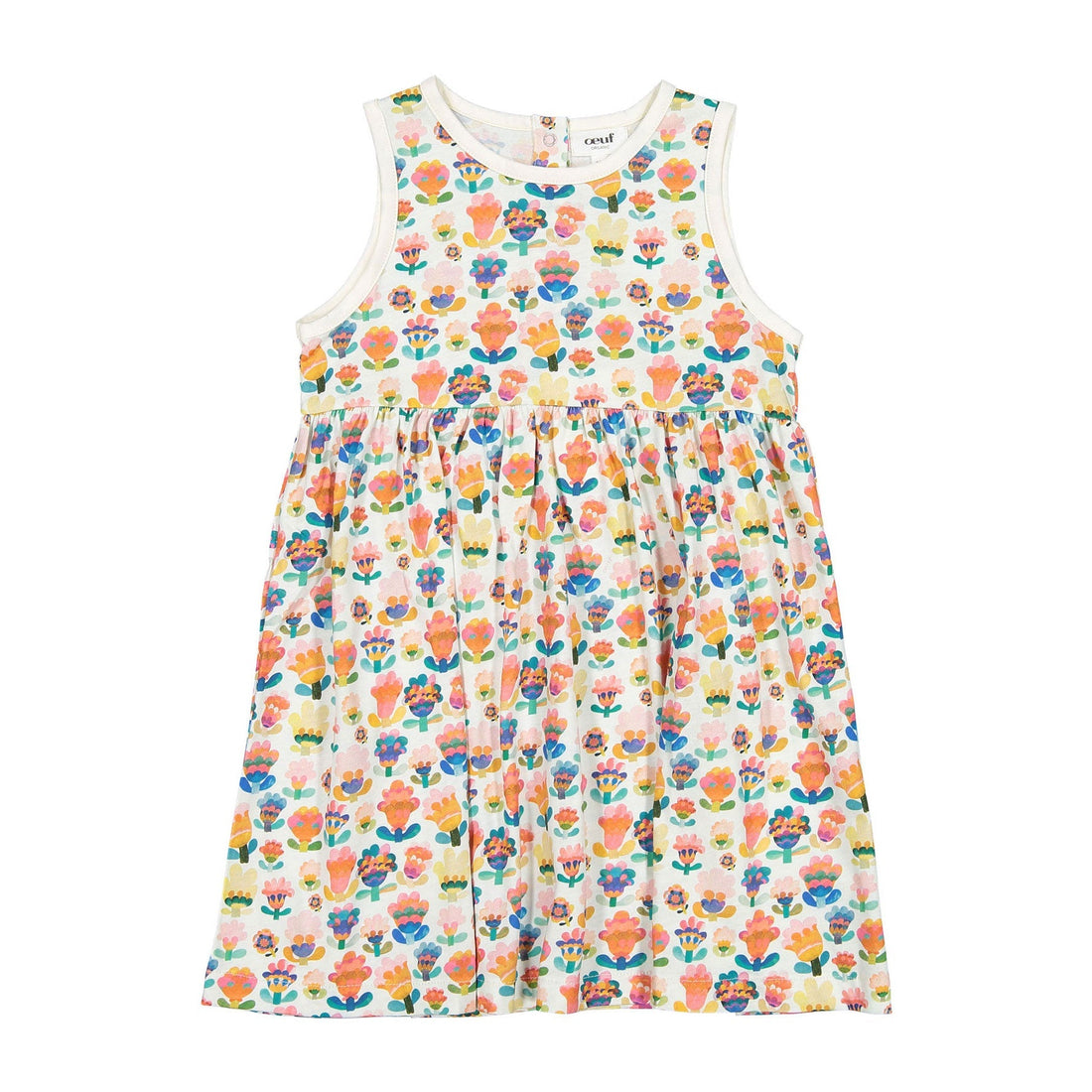 Oeuf dresses Oeuf Tank Dress - Gardenia/Large Flower