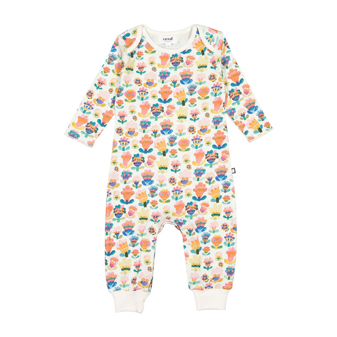 Oeuf footies Oeuf Jumper - Gardenia/Large Flower